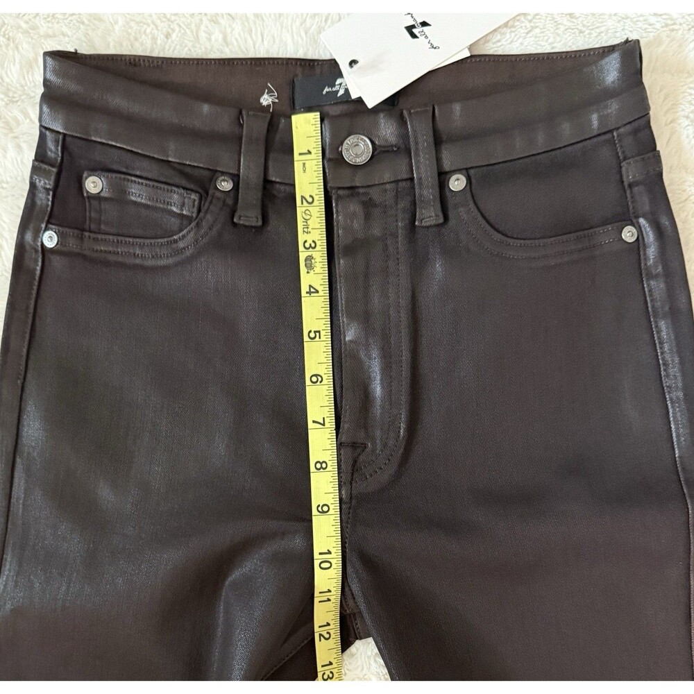 7 For All Mankind Women's Size 27 Black Ultra High Rise Skinny Boot Jeans NWT - Picture 8 of 12